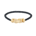[Plus&Max]CHANCE LARGE 8 FIGURE BUCKLE FULLDIAMOND BRACELET GOLD