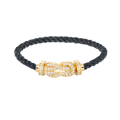 [Max Jewelry ]CHANCE LARGE 8 FIGURE BUCKLE FULLDIAMOND BRACELET GOLD