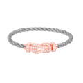 [Plus&Max]CHANCE LARGE 8 FIGURE BUCKLE FULL DIAMOND BRACELET ROSE GOLD