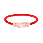 [Plus&Max]CHANCE LARGE 8 FIGURE BUCKLE FULL DIAMOND BRACELET ROSE GOLD