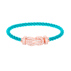 [Plus&Max]CHANCE LARGE 8 FIGURE BUCKLE FULL DIAMOND BRACELET ROSE GOLD