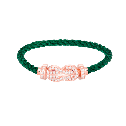 [Max Jewelry ]CHANCE LARGE 8 FIGURE BUCKLE FULL DIAMOND BRACELET ROSE GOLD