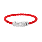 [Plus&Max]CHANCE LARGE 8 FIGURE BUCKLE FULL DIAMOND BRACELET SILVER