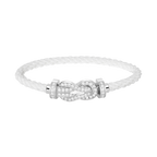 [Plus&Max]CHANCE LARGE 8 FIGURE BUCKLE FULL DIAMOND BRACELET SILVER