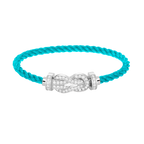 [Plus&Max]CHANCE LARGE 8 FIGURE BUCKLE FULL DIAMOND BRACELET SILVER