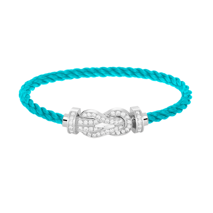 [Max Jewelry ]CHANCE LARGE 8 FIGURE BUCKLE FULL DIAMOND BRACELET SILVER