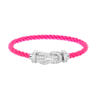 [Plus&Max]CHANCE LARGE 8 FIGURE BUCKLE FULL DIAMOND BRACELET SILVER
