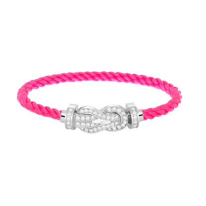 [Max Jewelry ]CHANCE LARGE 8 FIGURE BUCKLE FULL DIAMOND BRACELET SILVER