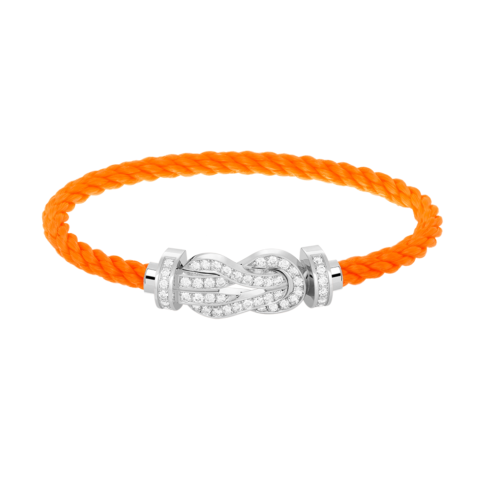 [Max Jewelry ]CHANCE LARGE 8 FIGURE BUCKLE FULL DIAMOND BRACELET SILVER