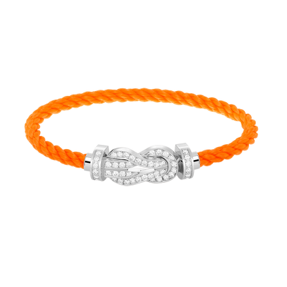[Max Jewelry ]CHANCE LARGE 8 FIGURE BUCKLE FULL DIAMOND BRACELET SILVER
