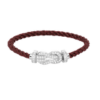 [Plus&Max]CHANCE LARGE 8 FIGURE BUCKLE FULL DIAMOND BRACELET SILVER
