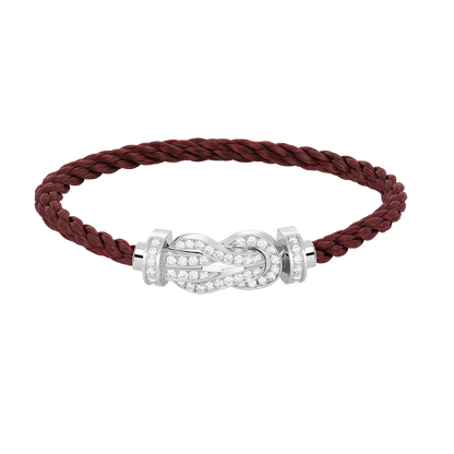 [Max Jewelry ]CHANCE LARGE 8 FIGURE BUCKLE FULL DIAMOND BRACELET SILVER
