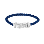 [Plus&Max]CHANCE LARGE 8 FIGURE BUCKLE FULL DIAMOND BRACELET SILVER
