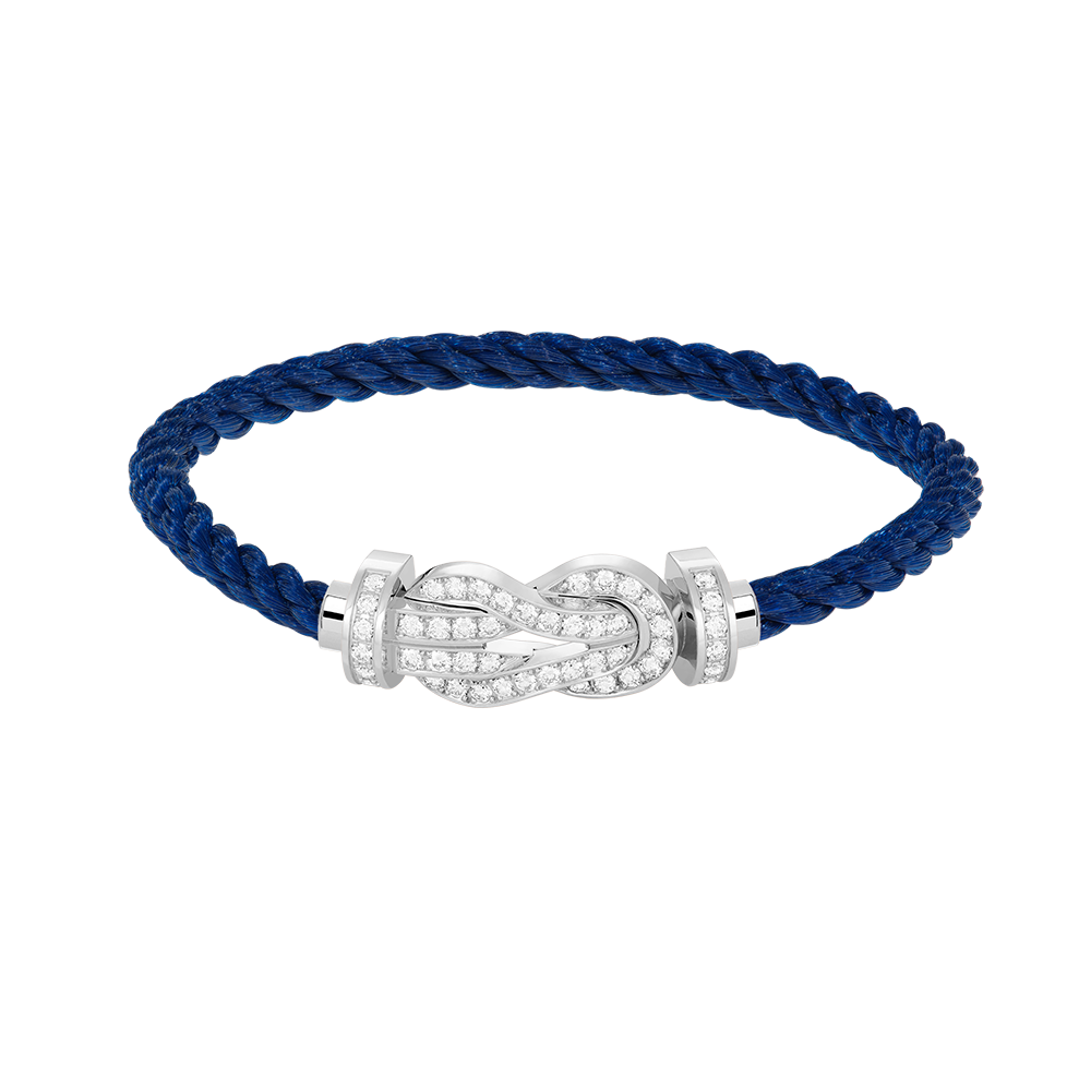 [Max Jewelry ]CHANCE LARGE 8 FIGURE BUCKLE FULL DIAMOND BRACELET SILVER