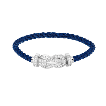 [Max Jewelry ]CHANCE LARGE 8 FIGURE BUCKLE FULL DIAMOND BRACELET SILVER