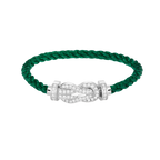 [Plus&Max]CHANCE LARGE 8 FIGURE BUCKLE FULL DIAMOND BRACELET SILVER