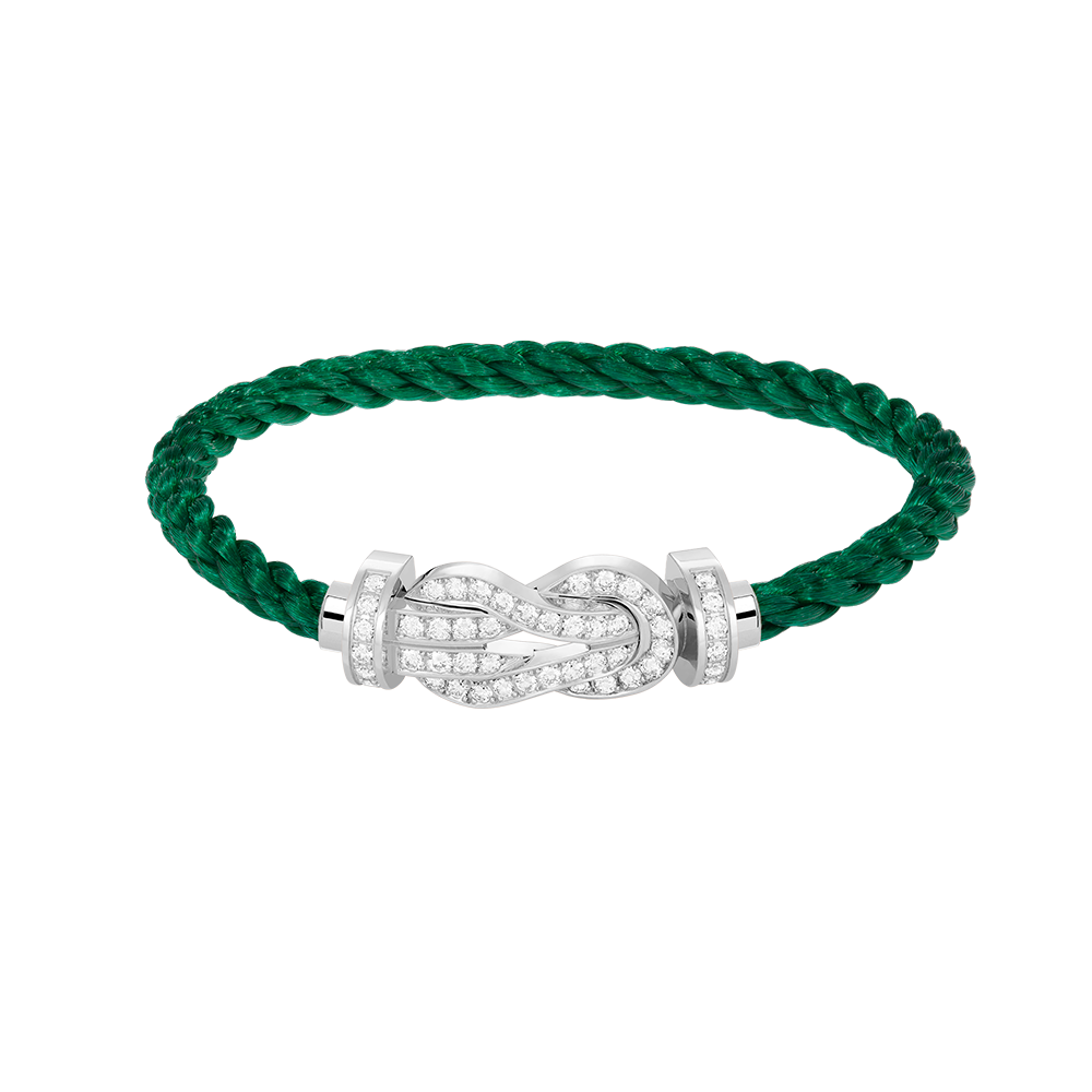 [Max Jewelry ]CHANCE LARGE 8 FIGURE BUCKLE FULL DIAMOND BRACELET SILVER
