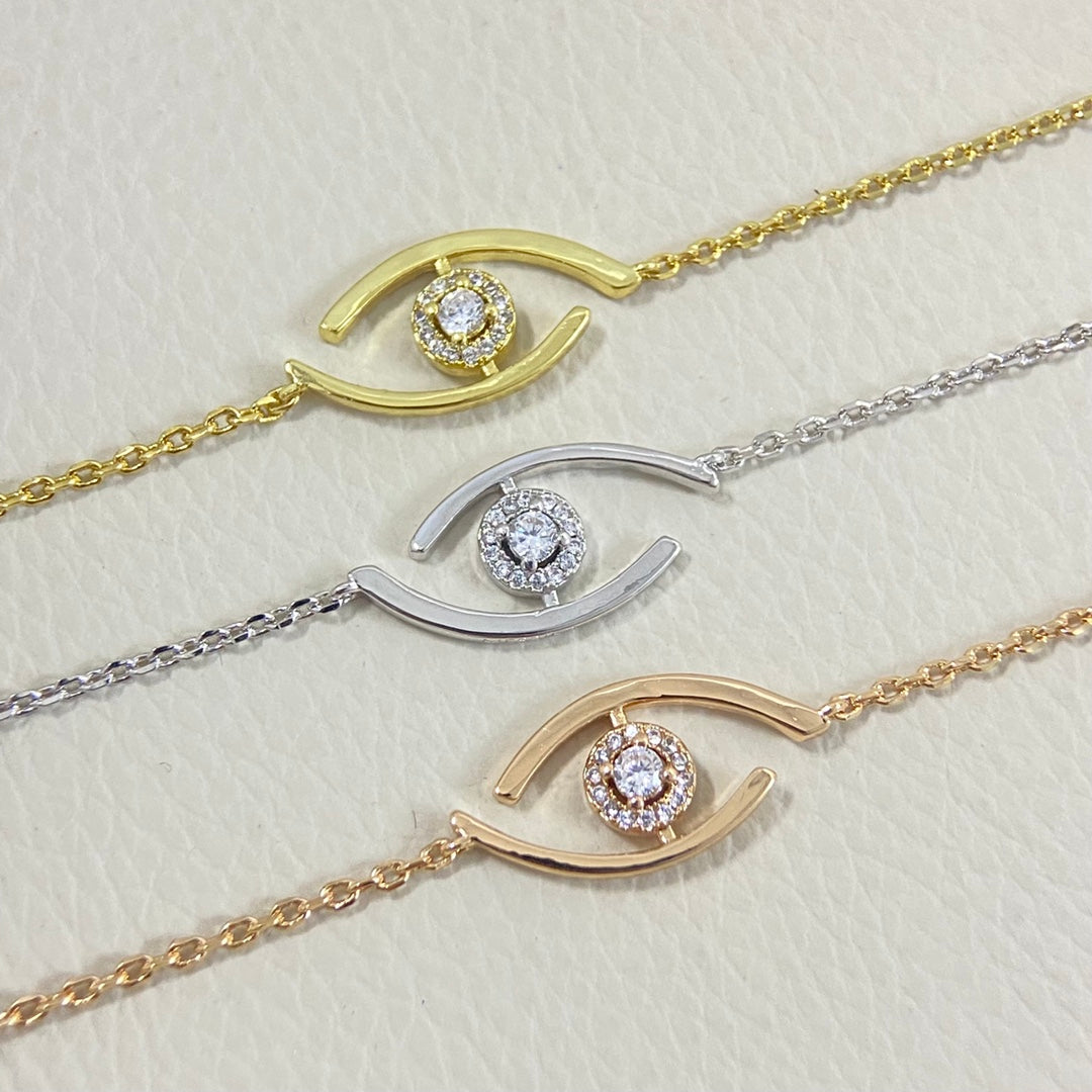 [Max Jewelry]Lucky Eye Pave-Set Diamond Bracelet
