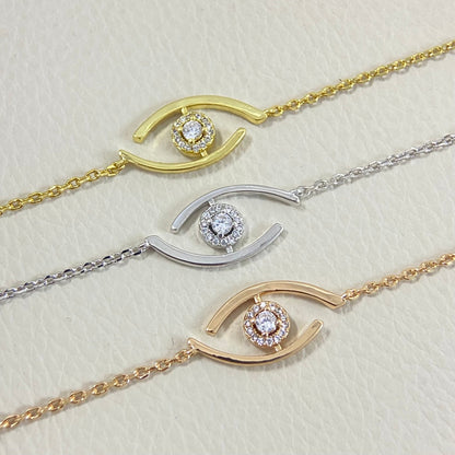 [Max Jewelry]Lucky Eye Pave-Set Diamond Bracelet