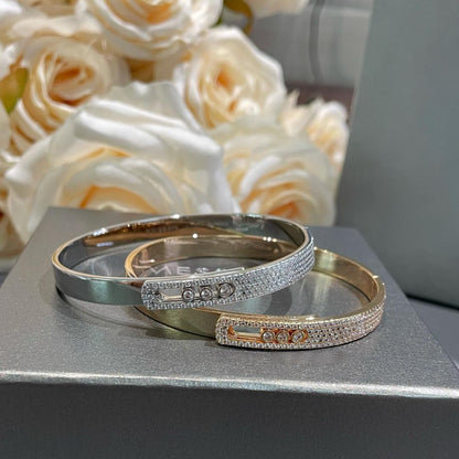 [Max Jewelry]Move Noa Rose Gold Pavé Diamond Bangle Bracelet