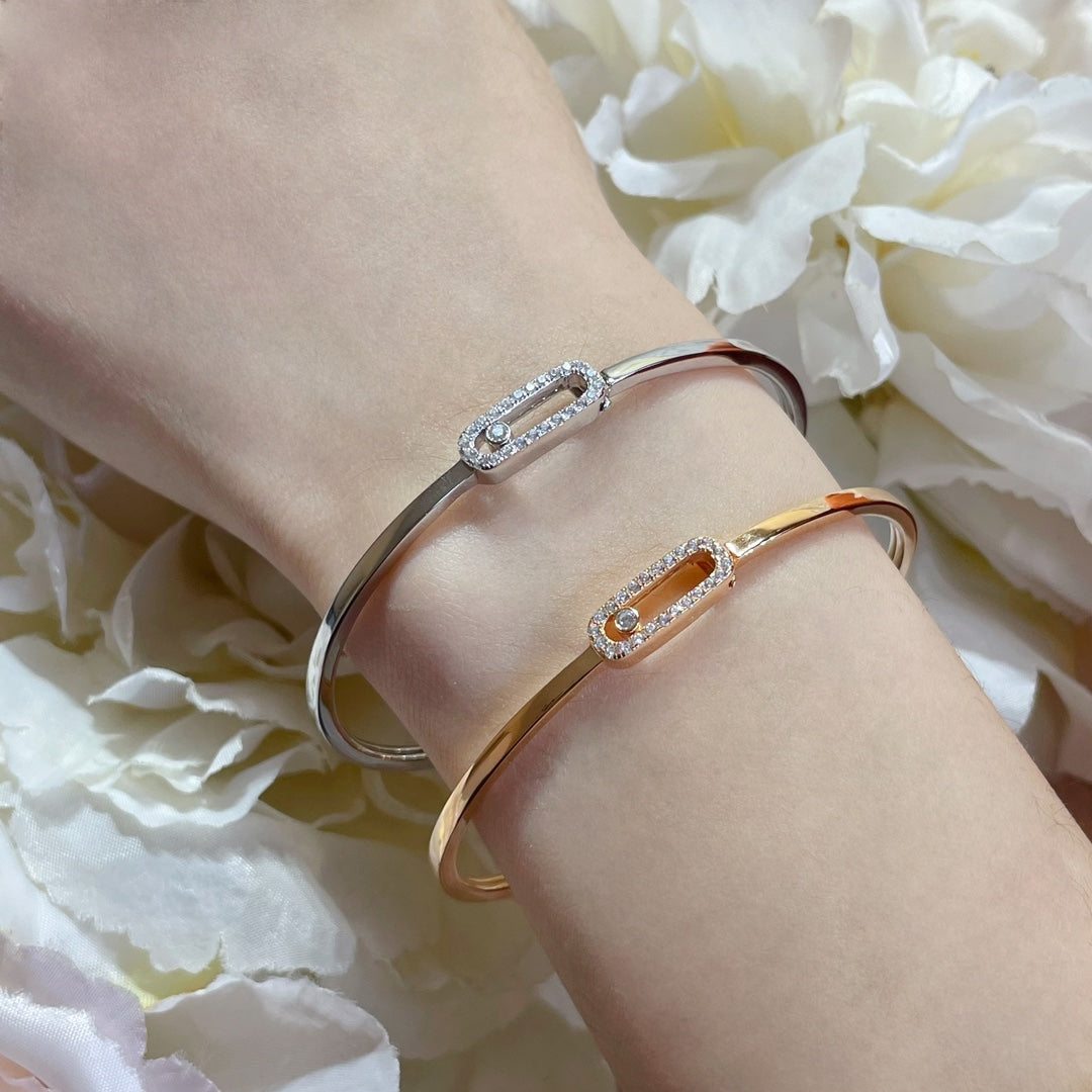 [Max Jewelry]Move Uno pavé flex bangle medium