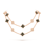 [Plus&Max]CLOVER 20 MOTIFS DARK MOP DIAMOND  NECKLACE