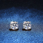 [Plus&Max]FOUR-PRONG MOISSANITE EARRINGS
