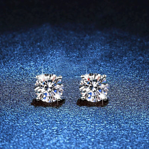 [Plus&Max]FOUR-PRONG MOISSANITE EARRINGS