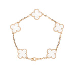 [Plus&Max]CLOVER 5 MOTIF ROCK CRYSTAL BRACELET