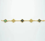 [Plus&Max]LUCKY CLOVER 5-MOTIF BRACELET - GREY MOTHER-OF-PEARL COLLECTION