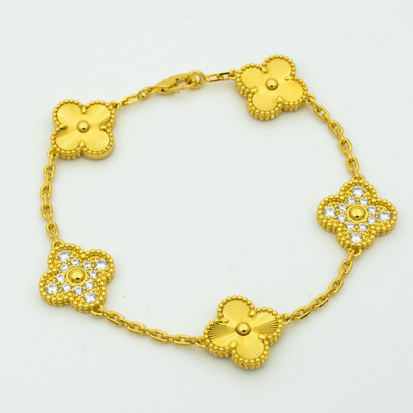 [Max Jewelry ] CLOVER 5 MOTIF LASER BRACELET COLLECTION