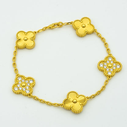 [Max Jewelry ] CLOVER 5 MOTIF LASER BRACELET COLLECTION