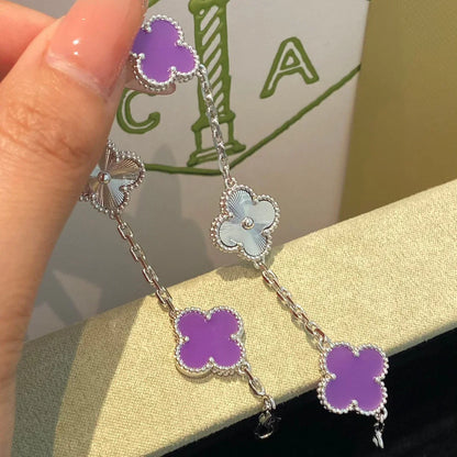 [Max Jewelry ] CLOVER 5 MOTIF VIOLET BRACELET COLLECTION