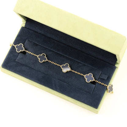 [Max Jewelry ] CLOVER 5 MOTIF ONYXS BRACELET COLLECTION