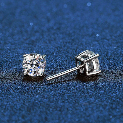 [Plus&Max]FOUR-PRONG MOISSANITE EARRINGS