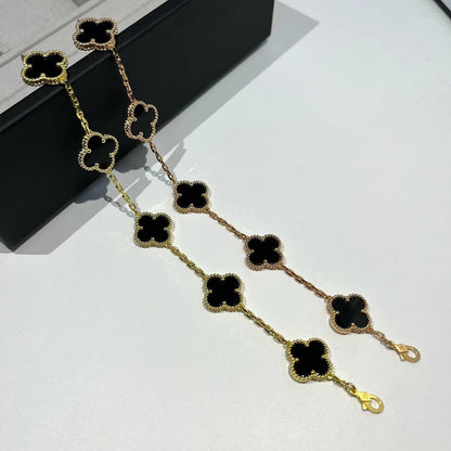 [Max Jewelry ] CLOVER 5 MOTIF ONYXS BRACELET COLLECTION