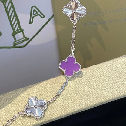 [Max Jewelry ] CLOVER 5 MOTIF VIOLET BRACELET COLLECTION