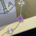 [Plus&Max]LUCKY CLOVER 5-MOTIF BRACELET - VIOLET COLLECTION