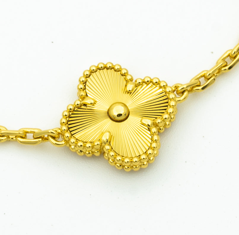 [Max Jewelry ] CLOVER 5 MOTIF LASER BRACELET COLLECTION