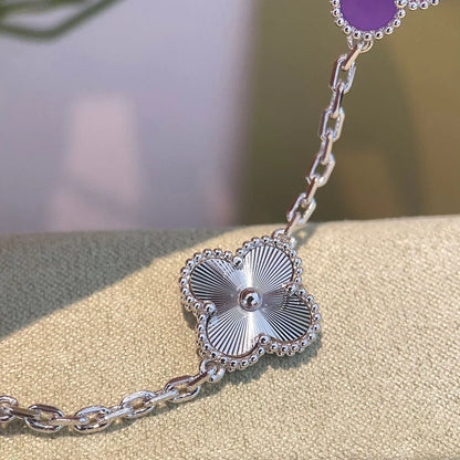[Max Jewelry ] CLOVER 5 MOTIF VIOLET BRACELET COLLECTION