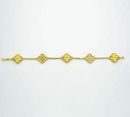 [Max Jewelry ] CLOVER 5 MOTIF LASER BRACELET COLLECTION