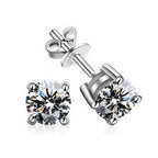[Plus&Max]FOUR-PRONG MOISSANITE EARRINGS
