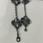[Plus&Max]CLOVER 5 MOTIF BLACK BRACELET