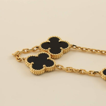 [Max Jewelry ] CLOVER 5 MOTIF ONYXS BRACELET COLLECTION