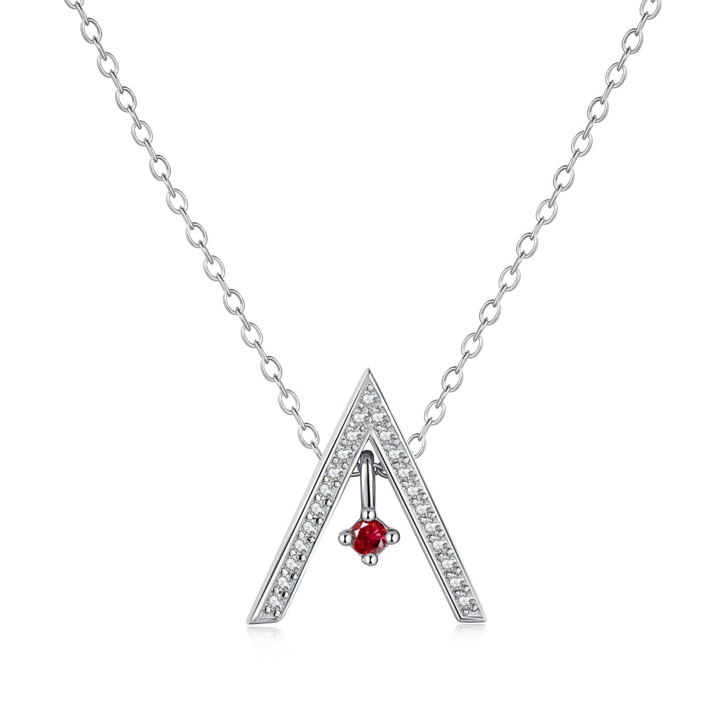 [Max Jewelry ]Sparkling "A" Shape Necklace