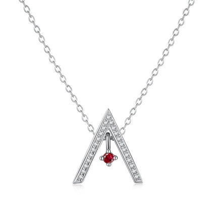 [Max Jewelry ]Sparkling "A" Shape Necklace