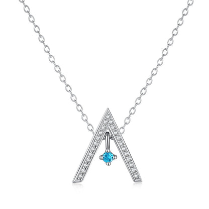 [Max Jewelry ]Sparkling "A" Shape Necklace