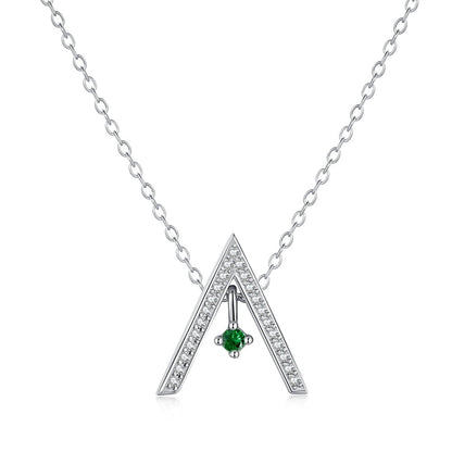 [Max Jewelry ]Sparkling "A" Shape Necklace