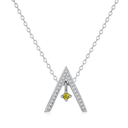 [Max Jewelry ]Sparkling "A" Shape Necklace