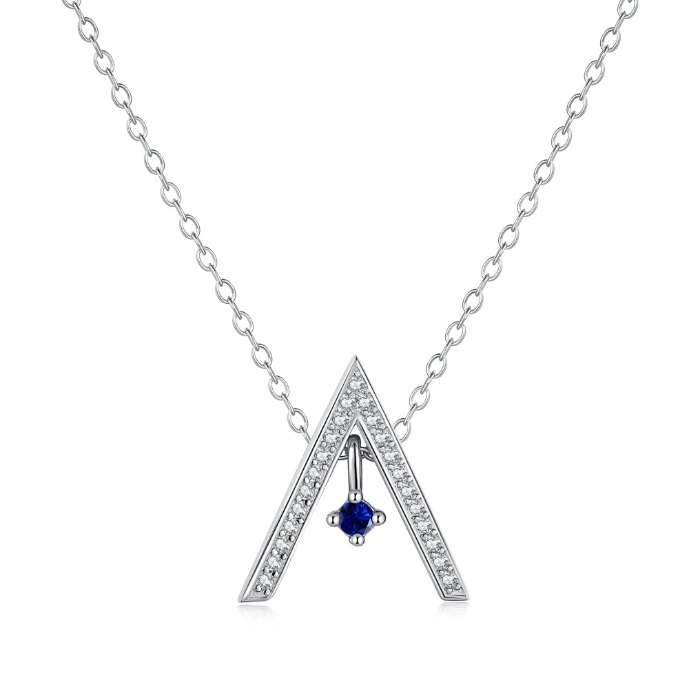 [Max Jewelry ]Sparkling "A" Shape Necklace